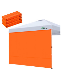 Paredes Laterales Carpa Plegable Acepic 10x10 Naranja 3 Piezas