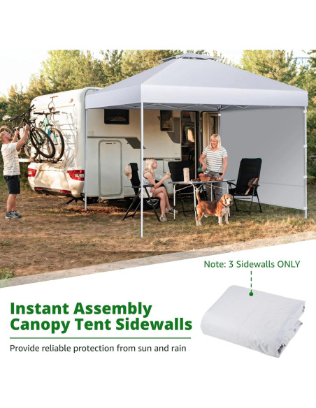 Paredes Laterales Carpa Homaisson 3 Piezas 3x3 Metros Impermeables