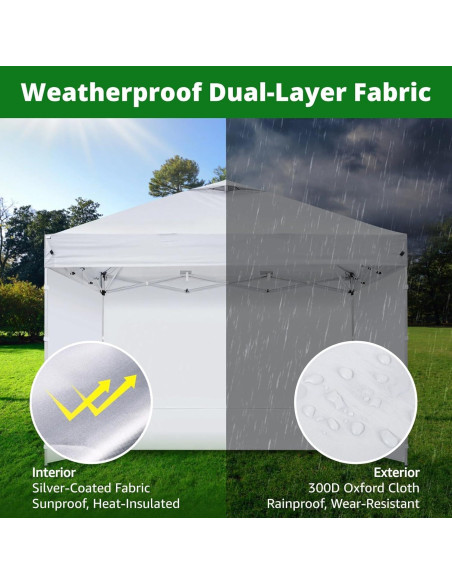 Paredes Laterales Carpa Homaisson 3 Piezas 3x3 Metros Impermeables