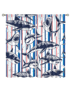 Cortinas AAVEUP Tiburones Náuticos 53x114 cm Pack 2