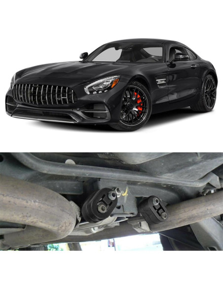 Soporte de Goma para Escape de Coche Ohleats 2 PCS 12mm