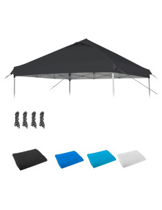 Techo de Reemplazo Carpa Plegable GOTRUTH 10x10 Pies Negro