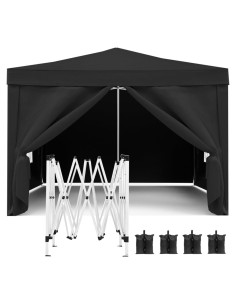 Carpa Plegable 3x3m Shertnvmg con 4 Paredes Removibles