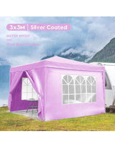 Carpa Plegable 3x3m AnhuaUSA con 4 Paredes Removibles 2