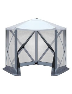 Carpa Gazebo Plegable VINGLI 3x3m con Mosquitera y UPF50+