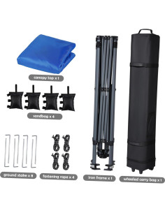 Carpa Instantánea Yardwe 3x3m Impermeable y a Prueba de Viento 2