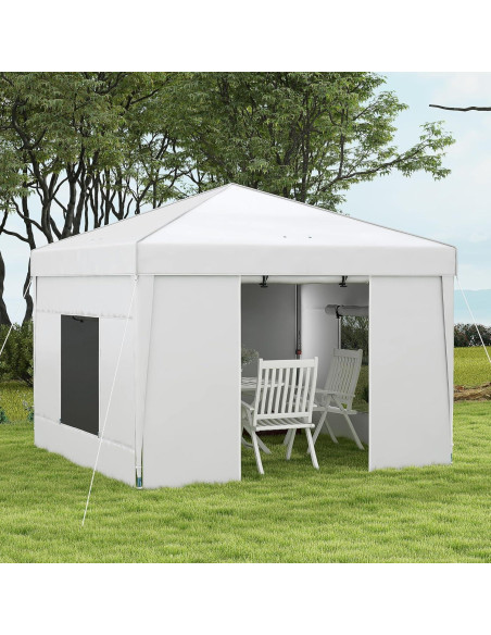 Carpa Plegable 3x3m Genérico Impermeable con Ventanas y UV