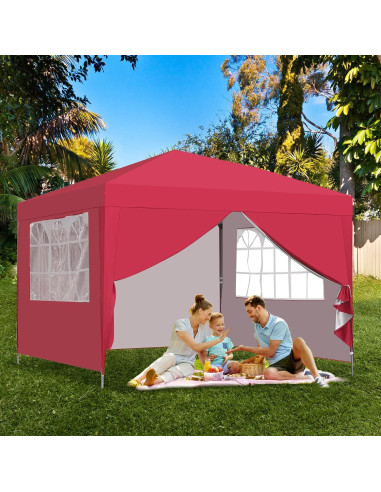 Carpa de Dosel GDY 3x3m Portátil Resistente al Agua con Paredes