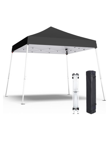 Carpa Plegable PHONWHON 2.44x2.44m Negra 300D Impermeable