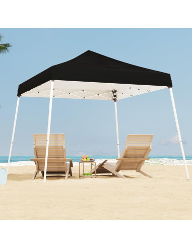 Carpa Plegable PHONWHON 2.44x2.44m Negra 300D Impermeable