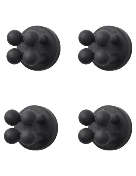 Soporte de Cepillos de Dientes Abamabby 4 Pcs Negro Silicona Soporte de Cepillos de Dientes Abamabby 4 Pcs Negro Silicona