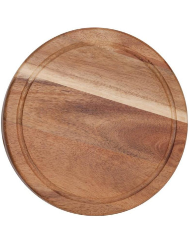 Tabla de Queso Redonda Deslizante ILEAF 19 cm Madera Acacia