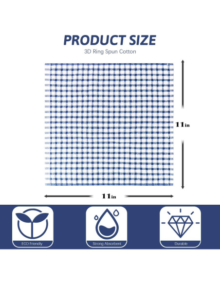 Trapos de Cocina Nialnant 8 Pcs 100% Algodón 28x28 cm