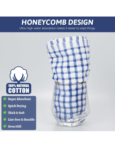 Trapos de Cocina Nialnant 8 Pcs 100% Algodón 28x28 cm