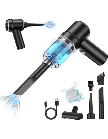 Aspiradora de Mano Inalámbrica LSLCQW 120W 4500Pa 5 Accesorios