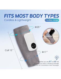Masajeador de Piernas Inalámbrico Eniosvar con Calor y Compresión 2