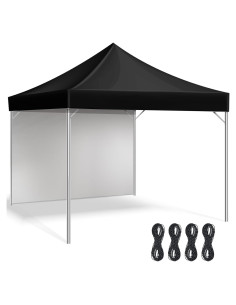 Cubierta de Toldo Impermeable Yoojahow 10x10m con Pared Lateral