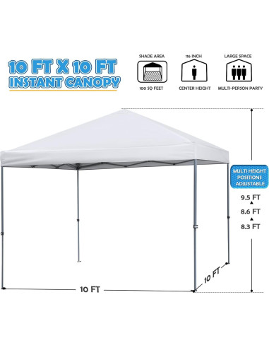 Carpa de Canopy Toyvian 3x3m con Bolsa de Transporte y Ruedas