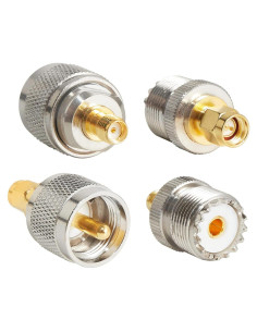 Adaptadores Coaxiales Anina 4pc SMA a PL259 UHF 50 Ohm
