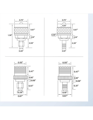 Adaptadores Coaxiales Anina 4pc SMA a PL259 UHF 50 Ohm