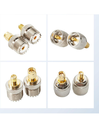 Adaptadores Coaxiales Anina 4pc SMA a PL259 UHF 50 Ohm