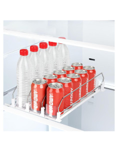 Organizador de Bebidas UPOWY para Nevera, 3 Filas, Blanco