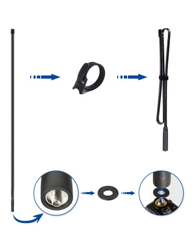 Antena Táctica Bingfu 108 cm VHF UHF 136-520MHz SMA Femenina