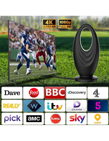 Antena de TV Digital Ouspark 2025 Interior/Exterior 4K 2200 km