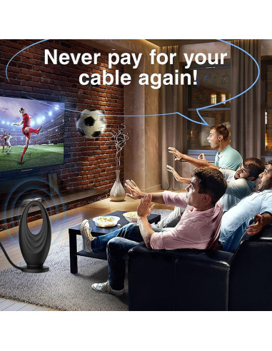 Antena de TV Digital Ouspark 2025 Interior/Exterior 4K 2200 km