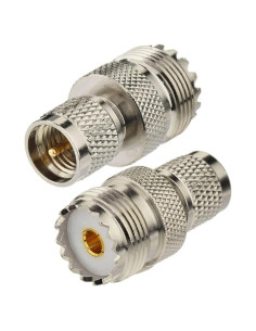 Conector Coaxial Superbat Mini UHF Macho a UHF Hembra - 2 Piezas