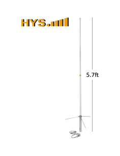 Antena de Base HYS Fibra de Vidrio 1.75m VHF/UHF 4.7dBi/7.2dBi 2