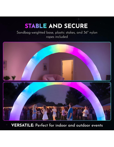 Arco Inflable Cambiante de Color Plenty Concepts 2.74m x 4.57m