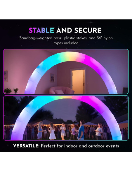 Arco Inflable Cambiante de Color Plenty Concepts 2.74m x 4.57m
