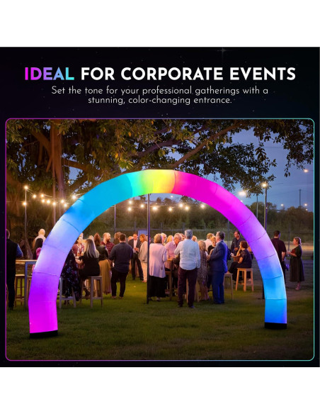 Arco Inflable Cambiante de Color Plenty Concepts 2.74m x 4.57m