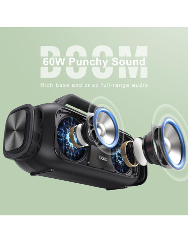 Altavoz Bluetooth DOSS Extreme Boom 60W Impermeable IPX6