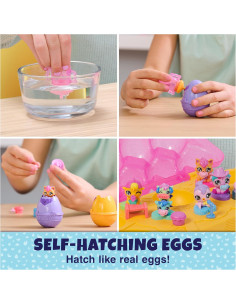 Hatchimals Alive Spin Master Cartón Rosa y Amarillo con 6 Figuras 2