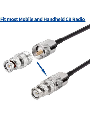 Antena de Radio CB Bingfu 27MHz Base Magnética 3m RG58