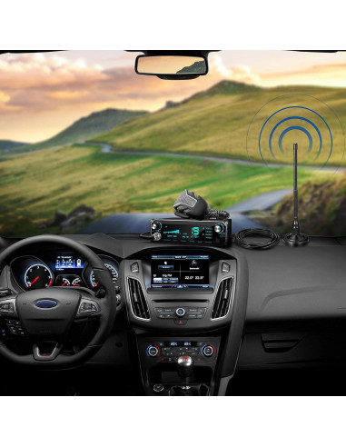 Antena de Radio CB Bingfu 27MHz Base Magnética 3m RG58