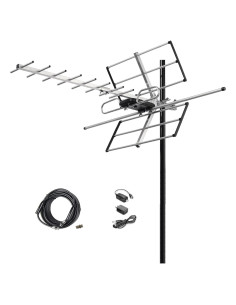 Antena HDTV Exterior McDuory DA-210 Amplificada 193 km