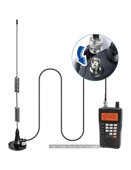 Antena de Escáner Bingfu BNC Magnética 20-1300MHz 3m