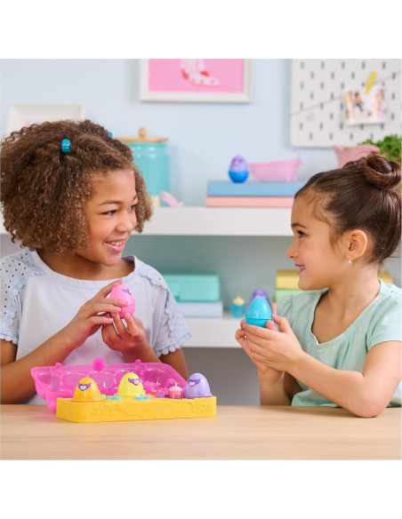Hatchimals Alive Spin Master Cartón Rosa y Amarillo con 6 Figuras Hatchimals Alive Spin Master Cartón Rosa y Amarillo con 6 Figuras