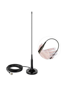 Antena Móvil NL-R2 VHF/UHF 136-480MHz con Base Magnética