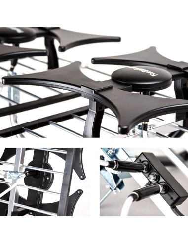 Antena Amplificada HDTV Multidireccional Five Star - 321.87 km, UHF/VHF, Interior/Exterior