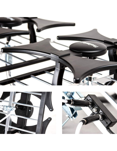 Antena Amplificada HDTV Multidireccional Five Star - 321.87 km, UHF/VHF, Interior/Exterior