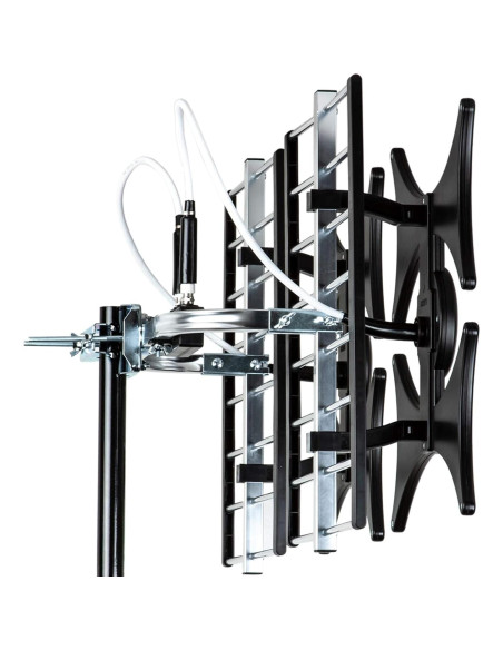 Antena Amplificada HDTV Multidireccional Five Star - 321.87 km, UHF/VHF, Interior/Exterior