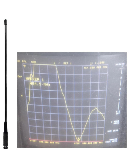 Antena Portátil UHF HYS BNC 462-467Mhz 38.86cm para Radio