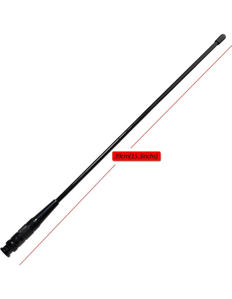 Antena Portátil UHF HYS BNC 462-467Mhz 38.86cm para Radio