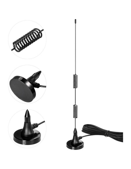 Antena de Banda Dual VHF UHF Bingfu SMA Macho 3m