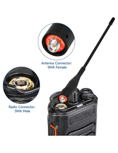 Antena de Radio de Dos Vías Eightwood 15cm SMA Femenina 2-Pack