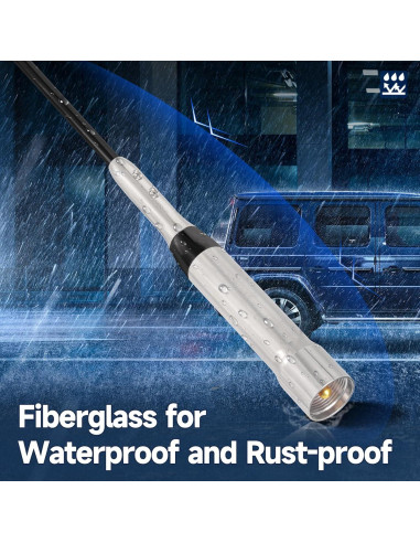 Antena de Fibra de Vidrio Bingfu 42.93 cm VHF UHF 136-470 MHz